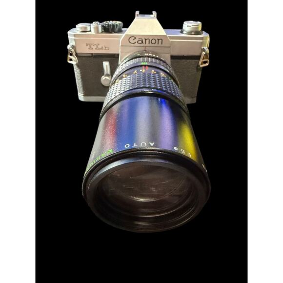 Canon TLb 35mm SLR Film Camera w/ Makinon Auto 80-200mm f/4.5